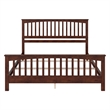 Brooklyn King Wood Foundation Bed with Matching Footboard in Walnut