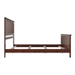 Brooklyn King Wood Foundation Bed with Matching Footboard in Walnut