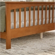 Brooklyn King Wood Foundation Bed with Matching Footboard in Light Toffee