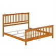 Brooklyn King Wood Foundation Bed with Matching Footboard in Light Toffee
