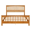 Brooklyn King Wood Foundation Bed with Matching Footboard in Light Toffee