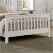 Camilla Queen Wood Low Profile Platform Bed with Matching Footboard in White