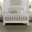 Camilla Queen Wood Low Profile Platform Bed with Matching Footboard in White