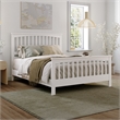 Camilla Queen Wood Low Profile Platform Bed with Matching Footboard in White