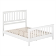 Camilla Queen Wood Low Profile Platform Bed with Matching Footboard in White