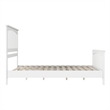 Camilla Queen Wood Low Profile Platform Bed with Matching Footboard in White