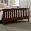 Camilla Queen Wood Low Profile Platform Bed with Matching Footboard in Walnut