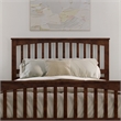 Camilla Queen Wood Low Profile Platform Bed with Matching Footboard in Walnut