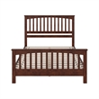 Camilla Queen Wood Low Profile Platform Bed with Matching Footboard in Walnut