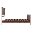 Camilla Queen Wood Low Profile Platform Bed with Matching Footboard in Walnut