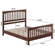 Camilla Queen Wood Low Profile Platform Bed with Matching Footboard in Walnut