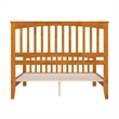 Camilla Queen Wood Low Profile Platform Bed w Matching Footboard in Light Toffee