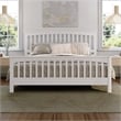 Camilla King Wood Low Profile Platform Bed with Matching Footboard in White