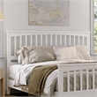 Camilla King Wood Low Profile Platform Bed with Matching Footboard in White