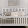 Camilla King Wood Low Profile Platform Bed with Matching Footboard in White