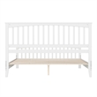 Camilla King Wood Low Profile Platform Bed with Matching Footboard in White