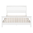 Camilla King Wood Low Profile Platform Bed with Matching Footboard in White