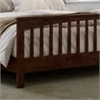 Camilla King Wood Low Profile Platform Bed with Matching Footboard in Walnut