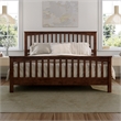 Camilla King Wood Low Profile Platform Bed with Matching Footboard in Walnut