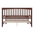 Camilla King Wood Low Profile Platform Bed with Matching Footboard in Walnut