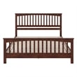 Camilla King Wood Low Profile Platform Bed with Matching Footboard in Walnut