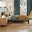 Orlando Twin Solid Wood Low Profile Platform Bed in Walnut Brown
