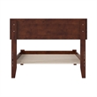 Orlando Twin Solid Wood Low Profile Platform Bed in Walnut Brown