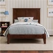 Madison Twin Solid Wood Low Profile Platform Bed in Walnut Brown