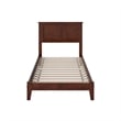 Madison Twin Solid Wood Low Profile Platform Bed in Walnut Brown