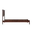 Madison Twin Solid Wood Low Profile Platform Bed in Walnut Brown
