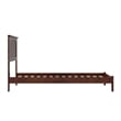 Nantucket Twin Solid Wood Low Profile Platform Bed in Walnut