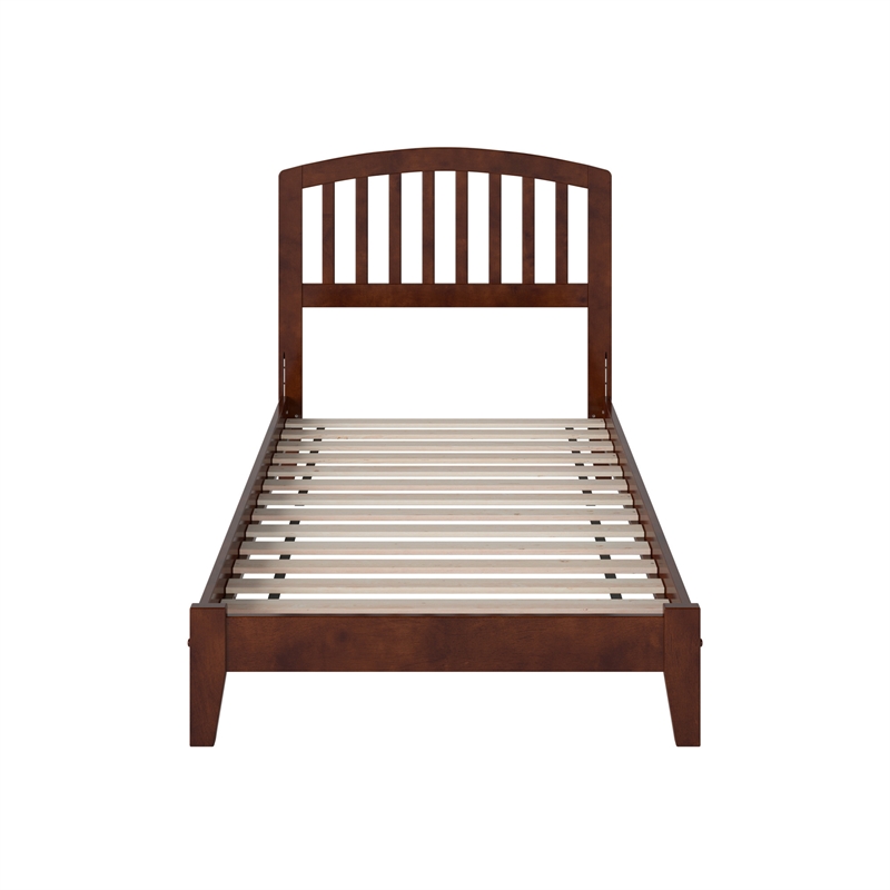 Richmond Twin Solid Wood Low Profile Platform Bed in Walnut