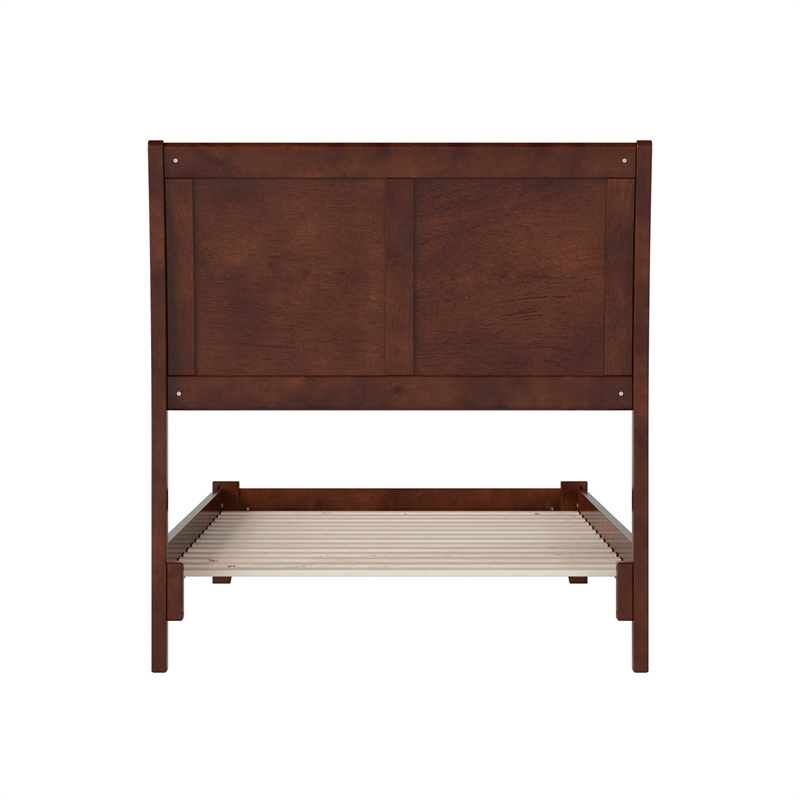 Portland Twin Solid Wood Low Profile Platform Bed in Walnut Brown