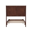 Portland Twin Solid Wood Low Profile Platform Bed in Walnut Brown