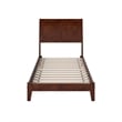 Portland Twin Solid Wood Low Profile Platform Bed in Walnut Brown