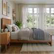 Nantucket Full Low Profile Platform Bed with Matching Footboard in Light Toffee