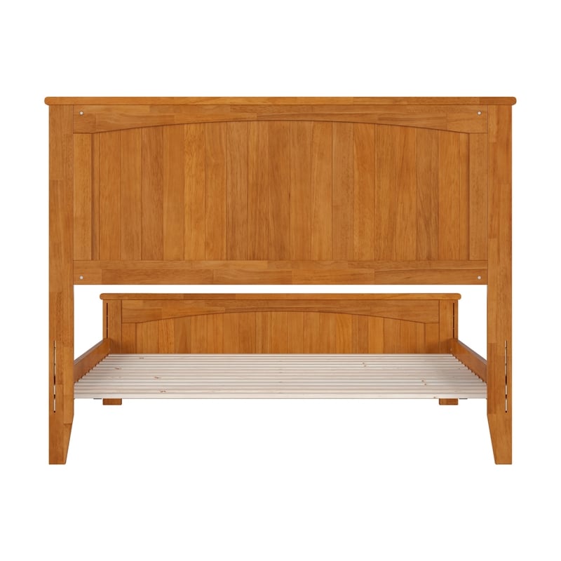 Nantucket Full Low Profile Platform Bed with Matching Footboard in Light Toffee