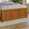 Madison Full Low Profile Platform Bed with Matching Footboard in Light Toffee