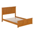 Madison Full Low Profile Platform Bed with Matching Footboard in Light Toffee