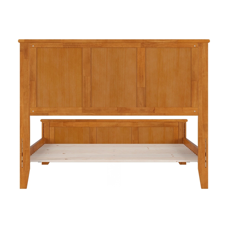 Madison Full Low Profile Platform Bed with Matching Footboard in Light Toffee