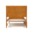 Portland Twin XL Wood Bed with Matching Footboard & Trundle in Light Toffee