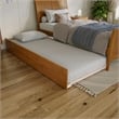 Portland Twin XL Wood Bed with Matching Footboard & Trundle in Light Toffee