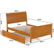 Portland Full Wood Bed with Matching Footboard & Trundle in Light Toffee