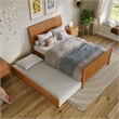 Portland Full Wood Bed with Matching Footboard & Trundle in Light Toffee