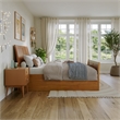 Portland Full Wood Bed with Matching Footboard & Trundle in Light Toffee