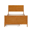 Portland Full Wood Bed with Matching Footboard & Trundle in Light Toffee
