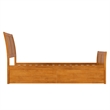 Portland Twin XL Storage Wood Bed with Matching Footboard in Light Toffee