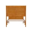 Valencia Twin Low Wood Platform Bed with Matching Footboard in Light Toffee