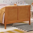 Valencia Twin Low Wood Platform Bed with Matching Footboard in Light Toffee