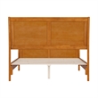 Valencia Full Low Wood Platform Bed with Matching Footboard in Light Toffee